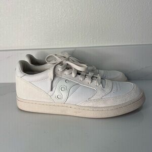 Saucony Mens Jazz Court Sneakers Lace Up White Casual Athletic Shoes Size 9
